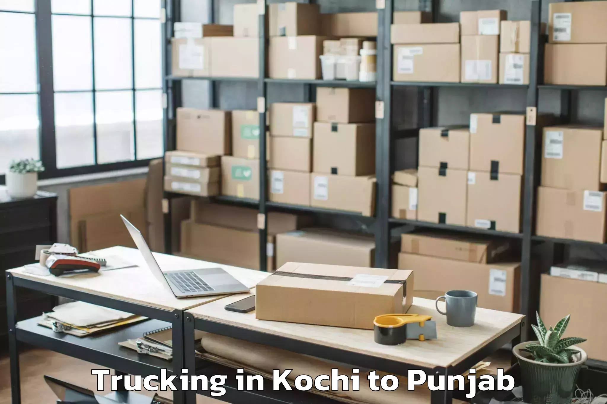 Book Kochi to Garhshankar Trucking Online